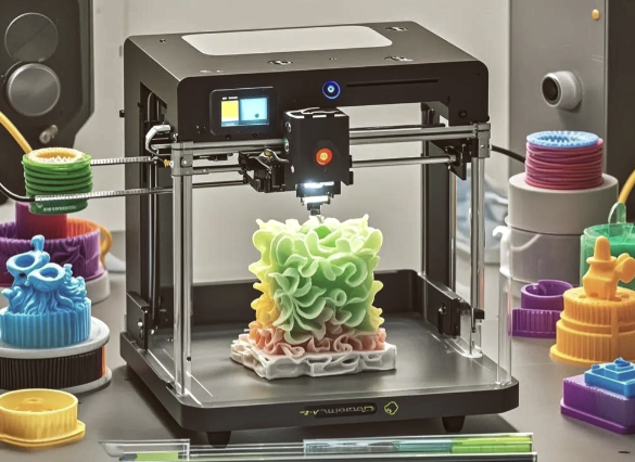 This is an FDM 3D printer in operation.
