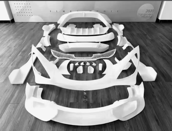 These are 3D-printed automotive components.