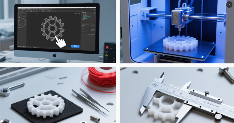 This is an image illustrating how to master 3D printing step by step.
